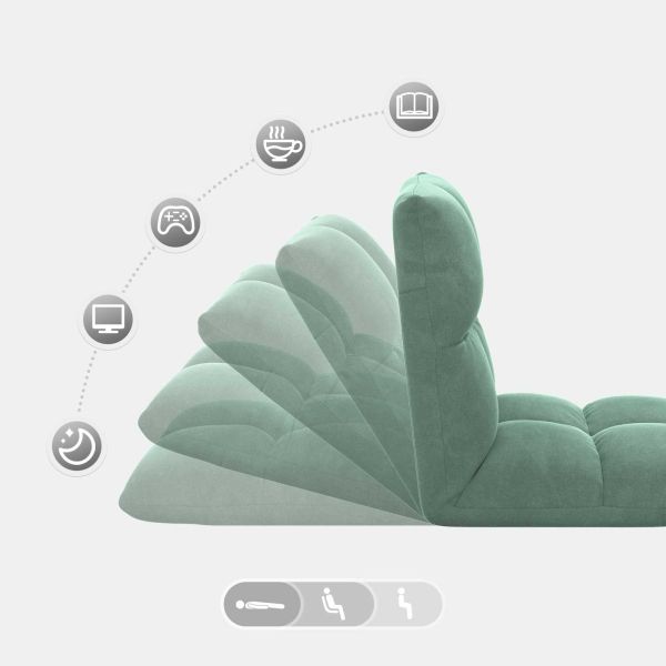 Подово кресло Морско зелено 50 x 61 x 57 см Кадифе