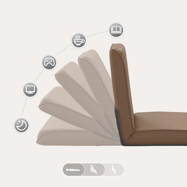 Подово кресло Капучино 50 x 73 x 60 см Изкуствена