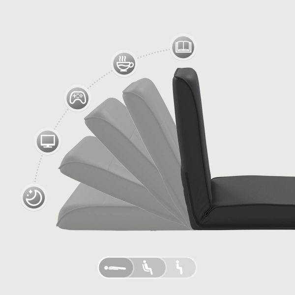 Подово кресло Черен 50 x 73 x 60 см Изкуствена