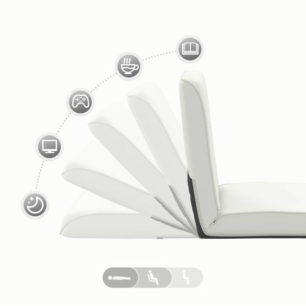 Подово кресло Бял 50 x 73 x 60 см Изкуствена