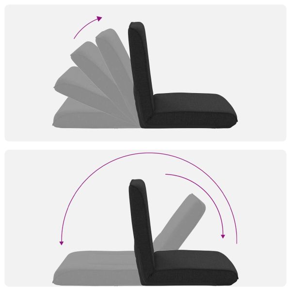 Подово кресло Черен 50 x 73 x 60 см текстил