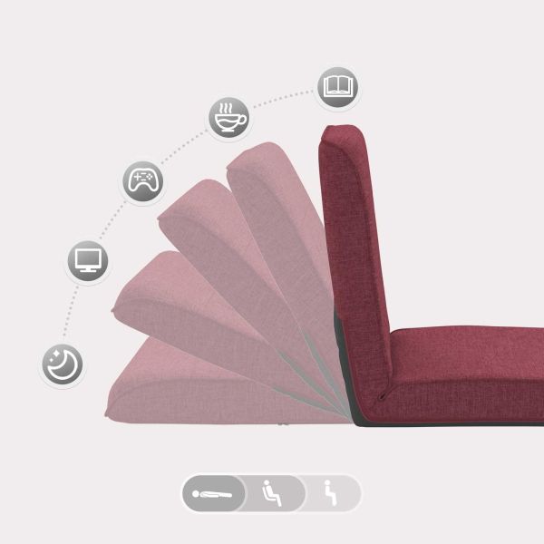 Подово кресло Виненочервен 50 x 73 x 60 см текстил