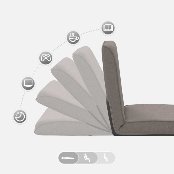 Подово кресло Таупе 50 x 73 x 60 см текстил