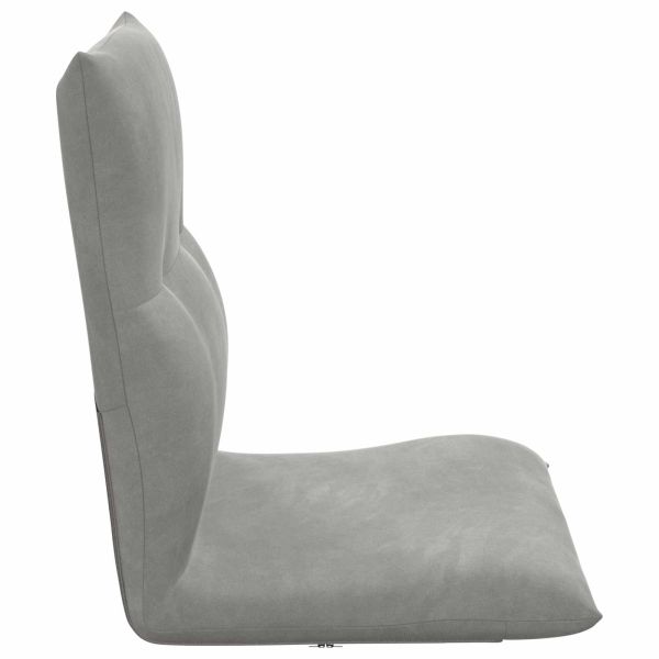 Подово кресло Светлосиво 46 x 50 x 61 см Кадифе