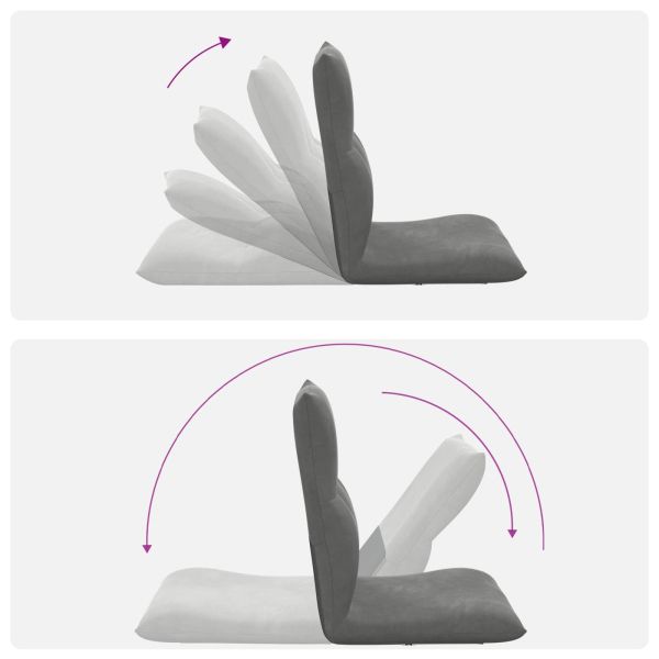 Подово кресло Тъмен сив 46 x 50 x 61 см Кадифе