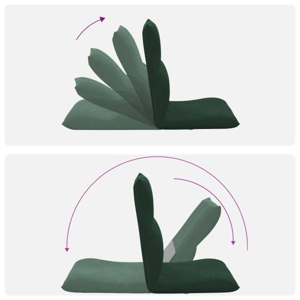 Подово кресло Тъмен зелен 46 x 50 x 61 см Кадифе