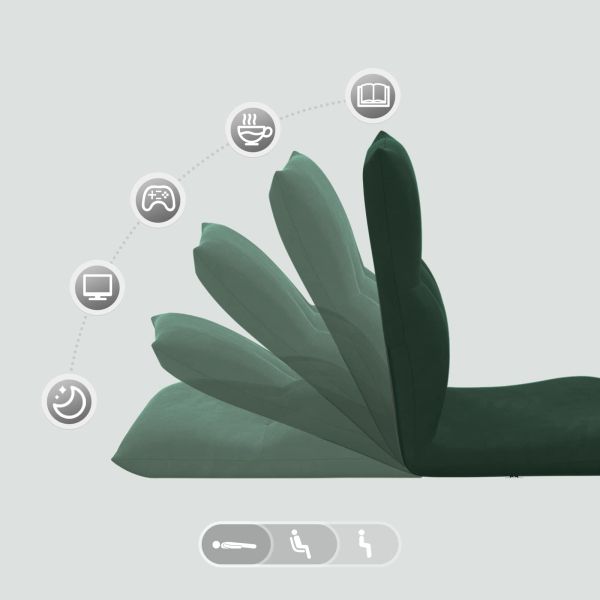 Подово кресло Тъмен зелен 46 x 50 x 61 см Кадифе