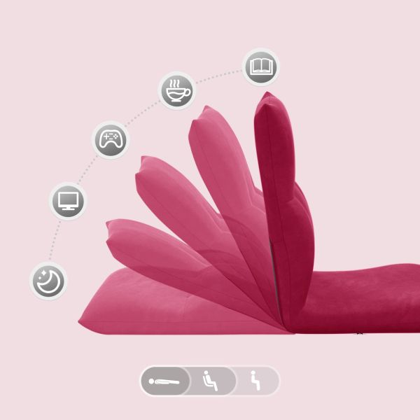 Подово кресло Виненочервен 46 x 50 x 61 см Кадифе