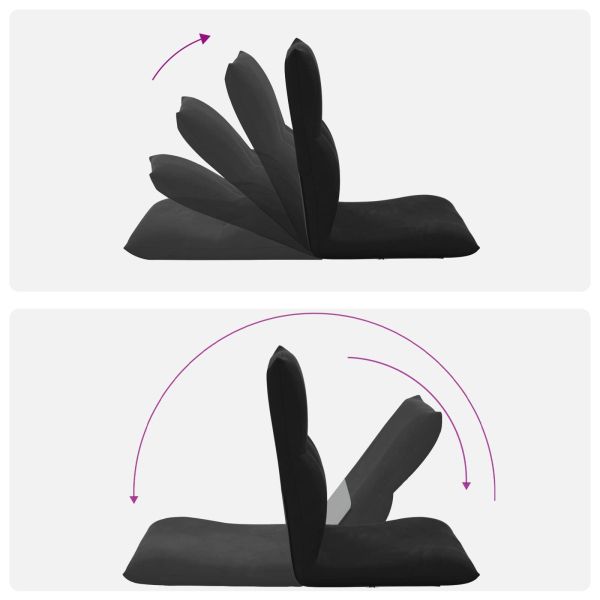 Подово кресло Черен 46 x 50 x 61 см Кадифе