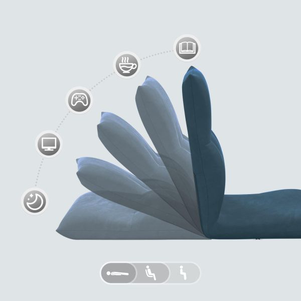 Подово кресло Синьо 46 x 50 x 61 см Кадифе