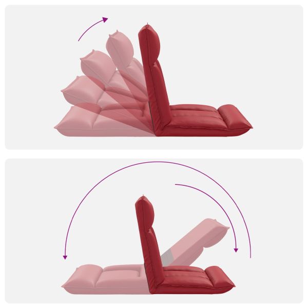 Подово кресло Виненочервен 55 x 61 x 70 см Изкуствена