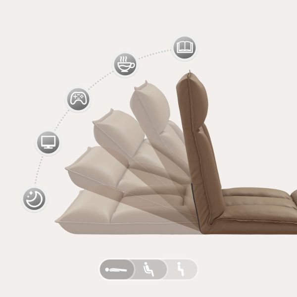 Подово кресло Капучино 55 x 61 x 70 см Изкуствена