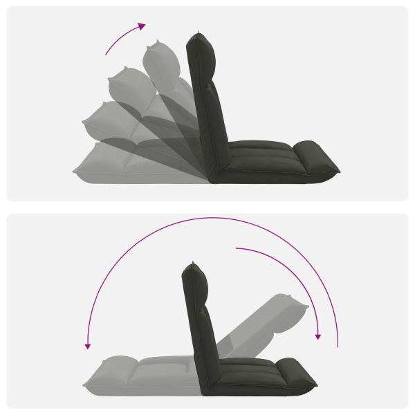 Подово кресло Черен 55 x 61 x 70 см Изкуствена