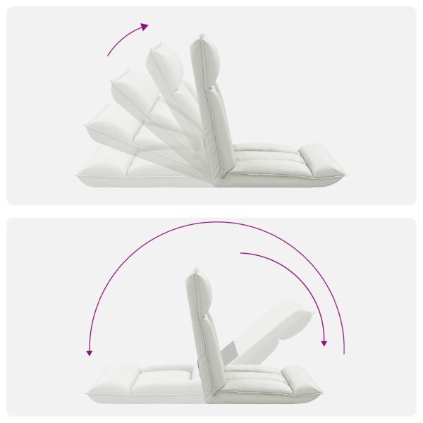 Подово кресло Бял 55 x 61 x 70 см Изкуствена