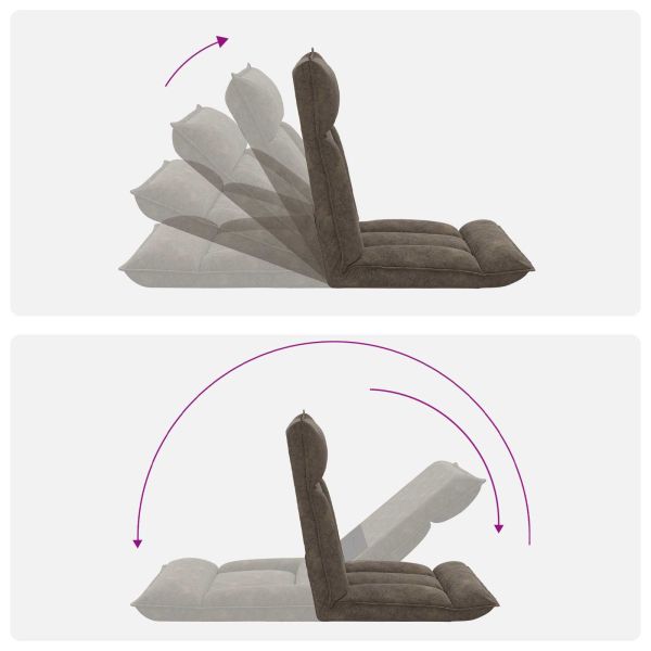 Подово кресло Тъмен сив 55 x 61 x 70 см текстил