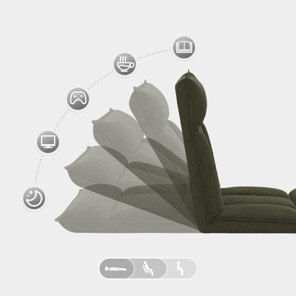 Подово кресло Военнозелено 55 x 61 x 70 см текстил