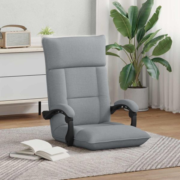 Подово кресло Светлосиво 66 x 66 x 80 см текстил