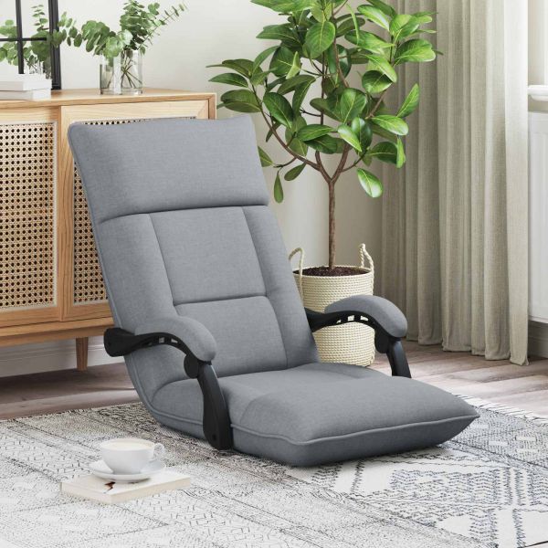 Подово кресло Светлосиво 66 x 66 x 80 см текстил