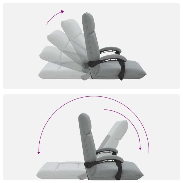 Подово кресло Светлосиво 66 x 66 x 80 см текстил
