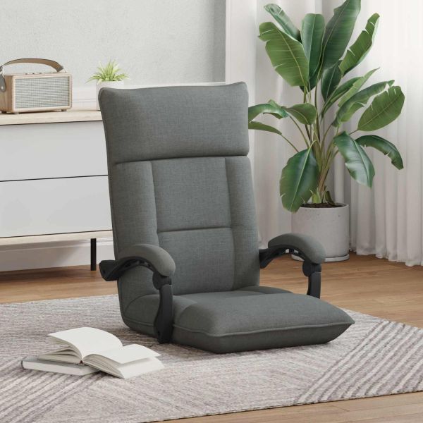 Подово кресло Тъмен сив 66 x 66 x 80 см текстил