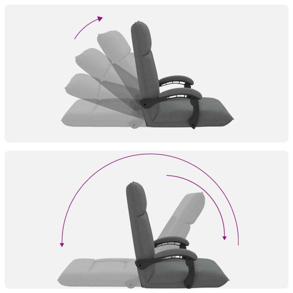 Подово кресло Тъмен сив 66 x 66 x 80 см текстил