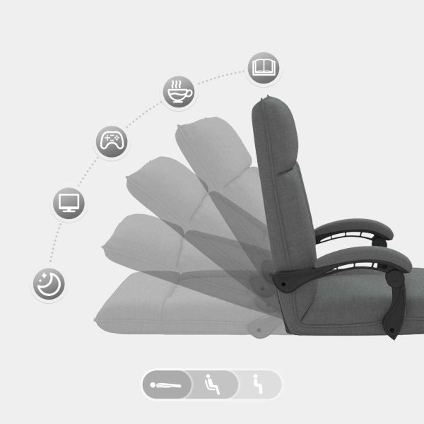 Подово кресло Тъмен сив 66 x 66 x 80 см текстил