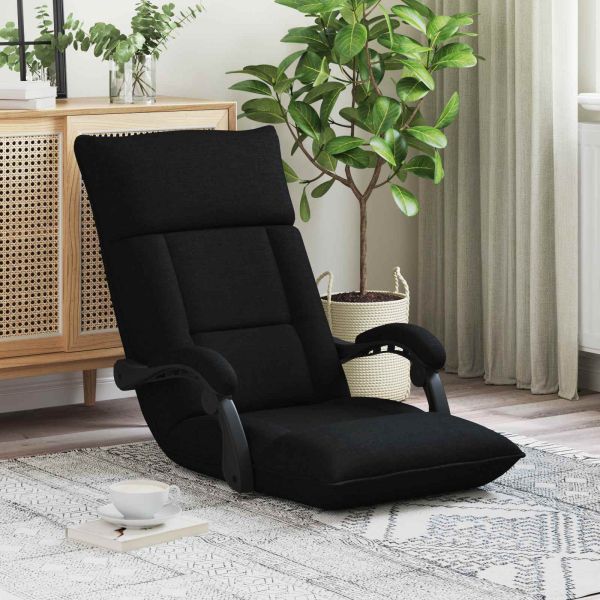 Подово кресло Черен 66 x 66 x 80 см текстил