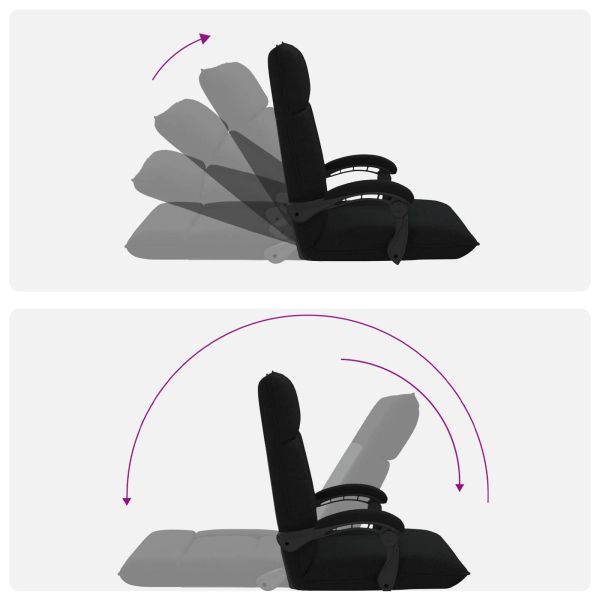 Подово кресло Черен 66 x 66 x 80 см текстил