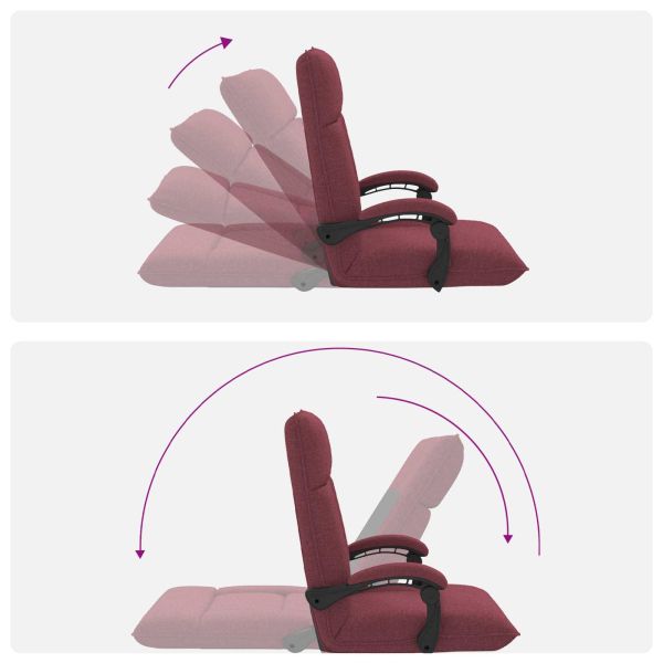 Подово кресло Виненочервен 66 x 66 x 80 см текстил