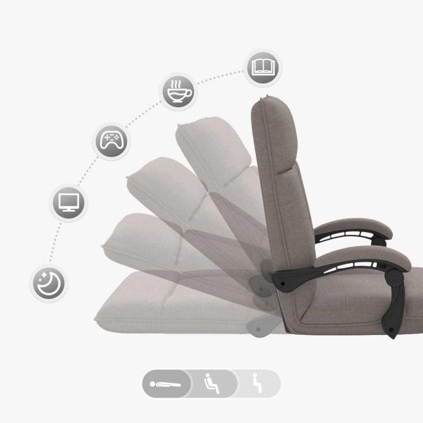 Подово кресло Таупе 66 x 66 x 80 см текстил