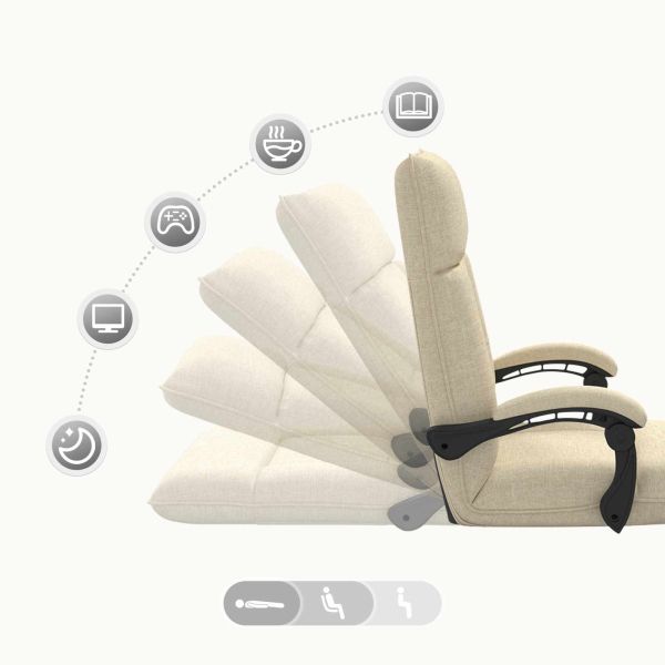 Подово кресло Крем 66 x 66 x 80 см текстил