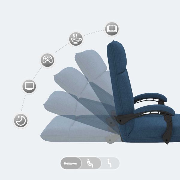 Подово кресло Синьо 66 x 66 x 80 см текстил