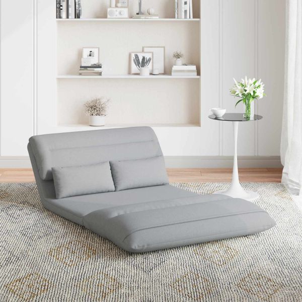 Подово кресло Светлосиво 110 x 82 x 55 см текстил