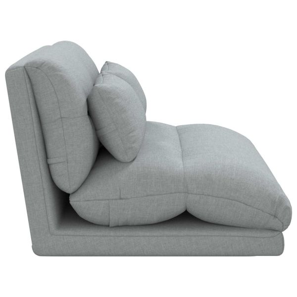 Подово кресло Светлосиво 110 x 82 x 55 см текстил