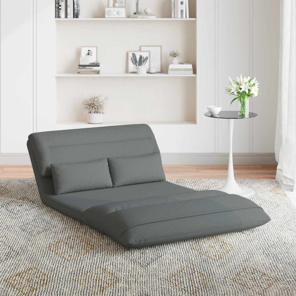 Подово кресло Тъмен сив 110 x 82 x 55 см текстил