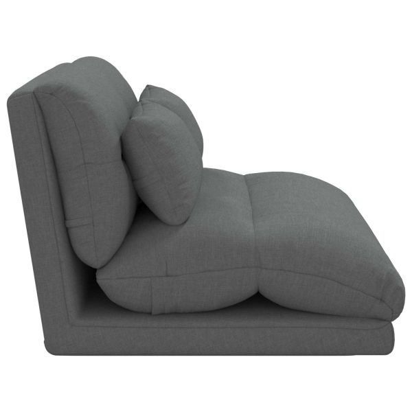 Подово кресло Тъмен сив 110 x 82 x 55 см текстил