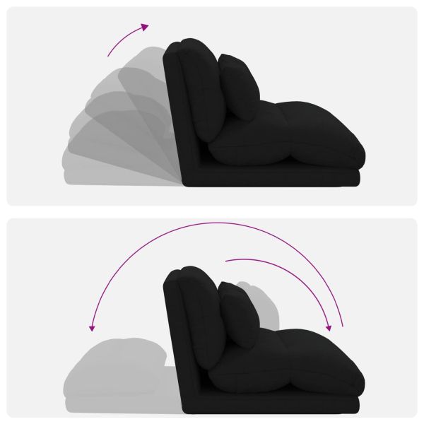 Подово кресло Черен 110 x 82 x 55 см текстил