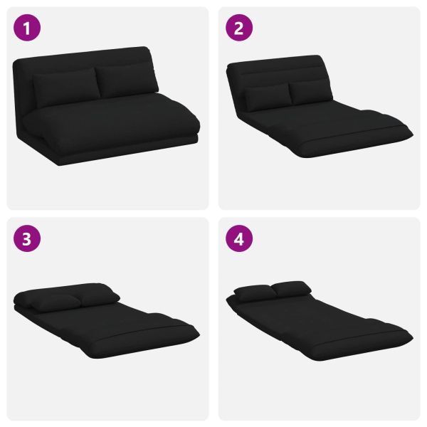 Подово кресло Черен 110 x 82 x 55 см текстил