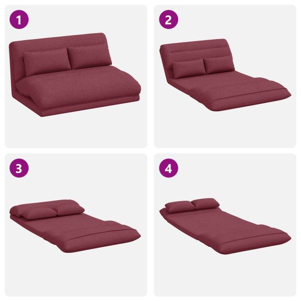 Подово кресло Виненочервен 110 x 82 x 55 см текстил