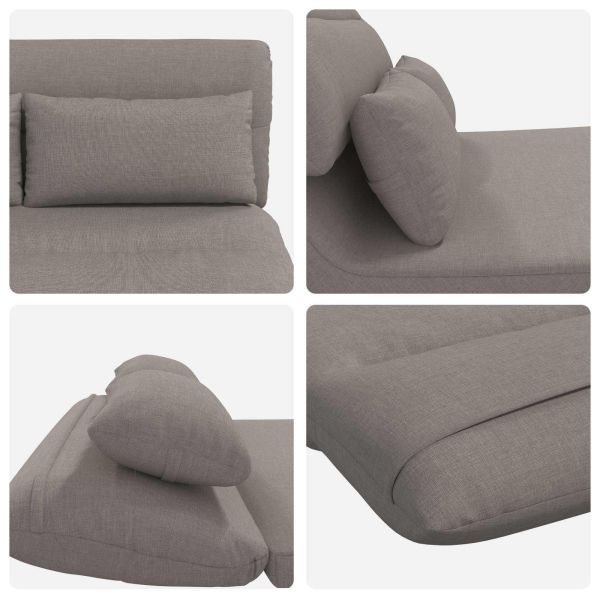 Подово кресло Таупе 110 x 82 x 55 см текстил