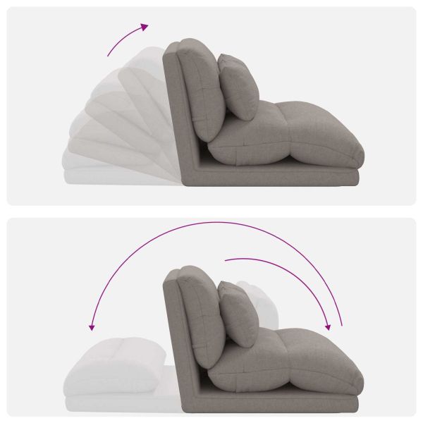 Подово кресло Таупе 110 x 82 x 55 см текстил