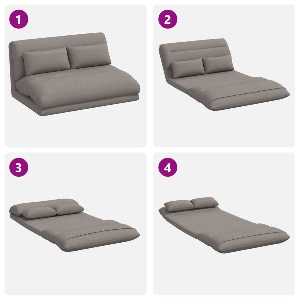 Подово кресло Таупе 110 x 82 x 55 см текстил