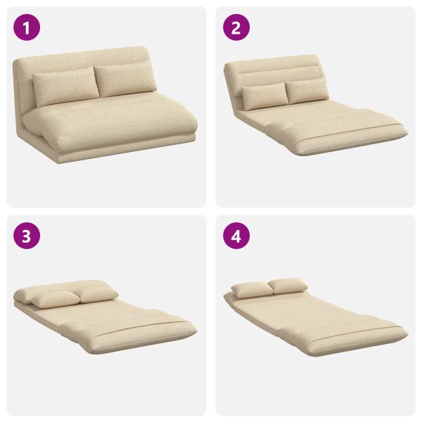 Подово кресло Крем 110 x 82 x 55 см текстил