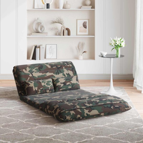 Подово кресло Военнозелено 110 x 82 x 55 см текстил