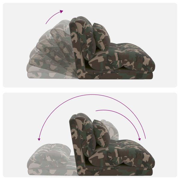 Подово кресло Военнозелено 110 x 82 x 55 см текстил