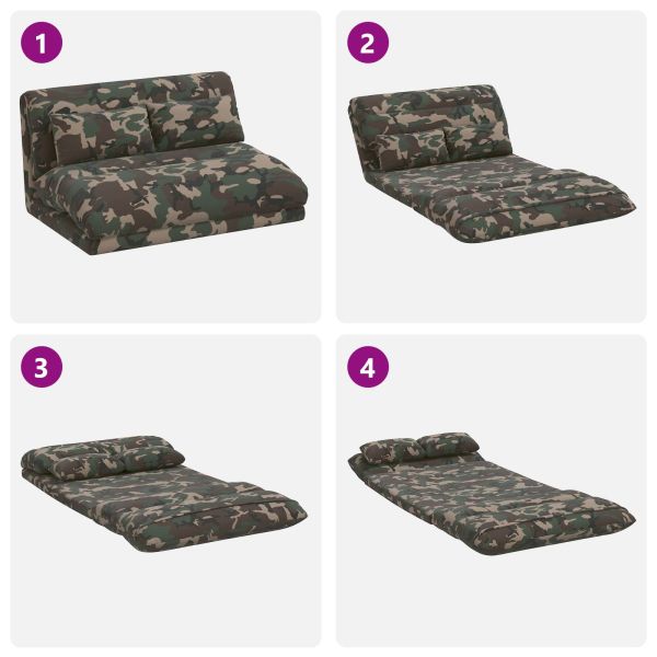 Подово кресло Военнозелено 110 x 82 x 55 см текстил