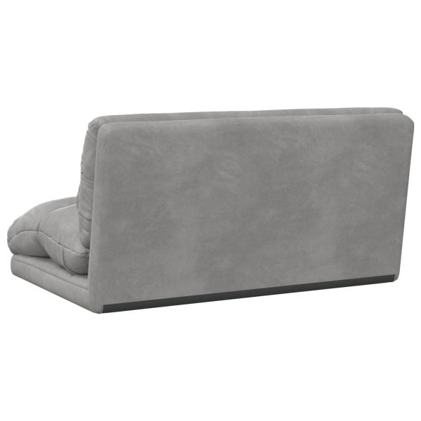 Подово кресло Светлосиво 110 x 82 x 55 см Кадифе