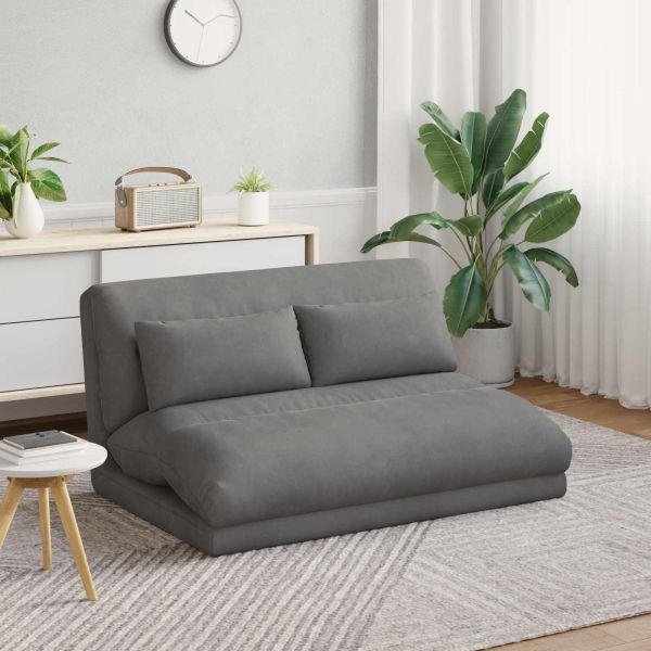 Подово кресло Тъмен сив 110 x 82 x 55 см Кадифе