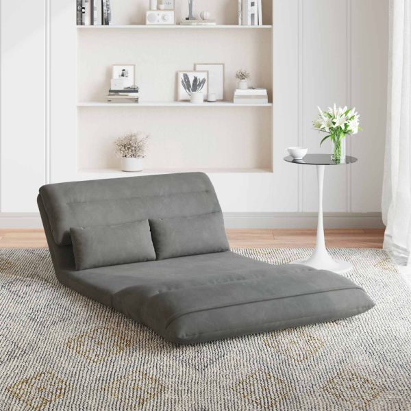 Подово кресло Тъмен сив 110 x 82 x 55 см Кадифе