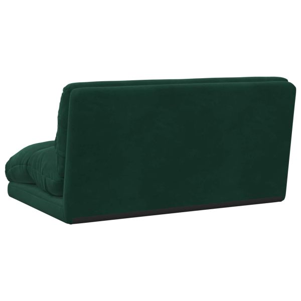Подово кресло Тъмен зелен 110 x 82 x 55 см Кадифе